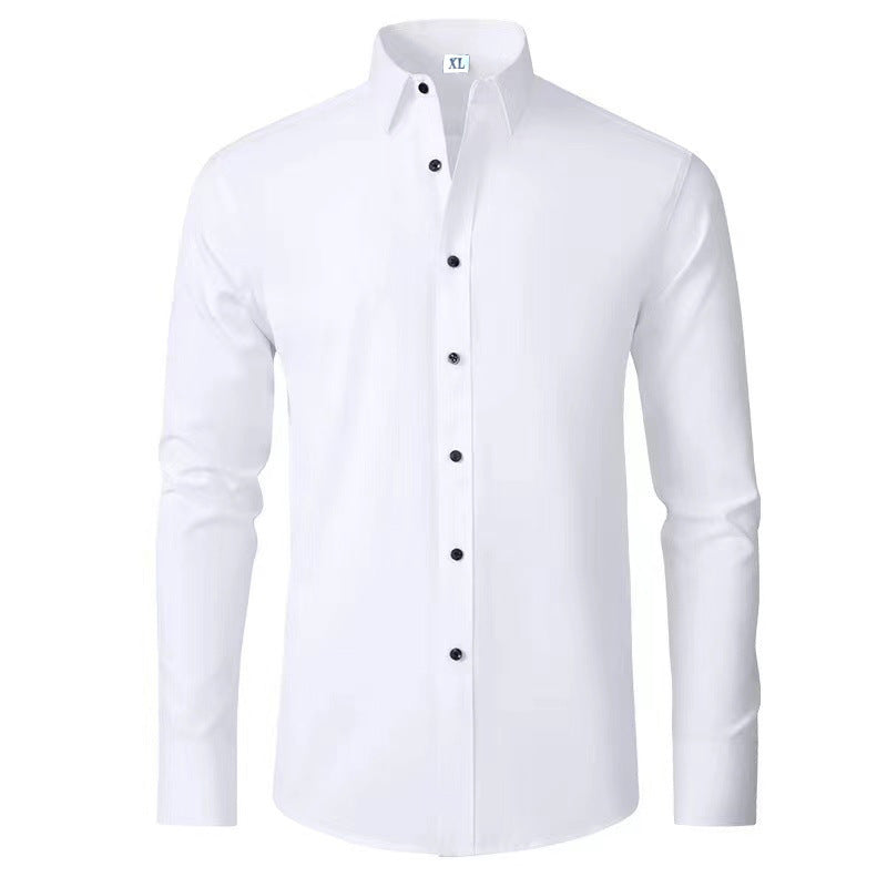 Herren elegantes, figurbetontes Langarmhemd Echoarchiv