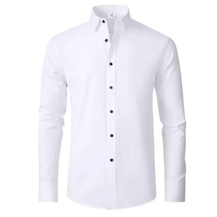 Herren elegantes, figurbetontes Langarmhemd Echoarchiv
