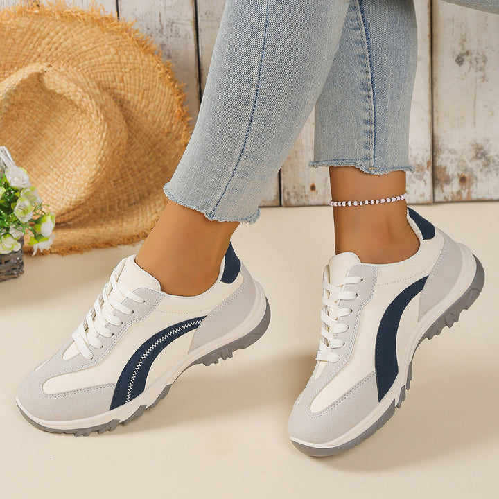Damen sportliche Keil-Sneaker mit Velours-Overlays, profiliertem Trailsohle und gepolstertem Memory-Fußbett Echo Archiv