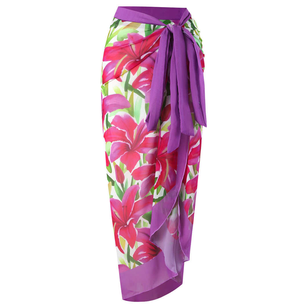 Damen Badeanzug mit floralem Design und modischem Überrock Echo Archiv