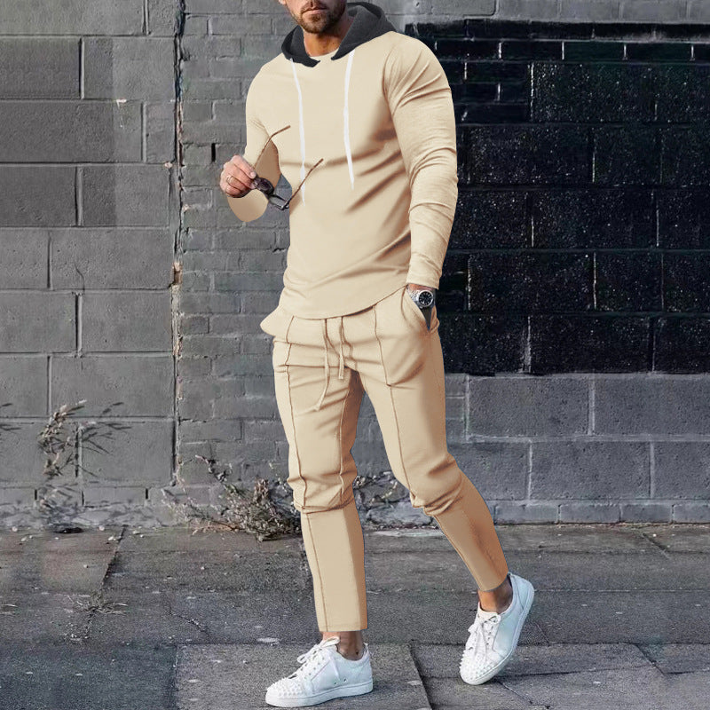Herren sportliches Hoodie- und Jogginghose-Set mit modernem Design Echoarchiv