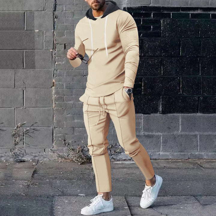 Herren sportliches Hoodie- und Jogginghose-Set mit modernem Design Echoarchiv
