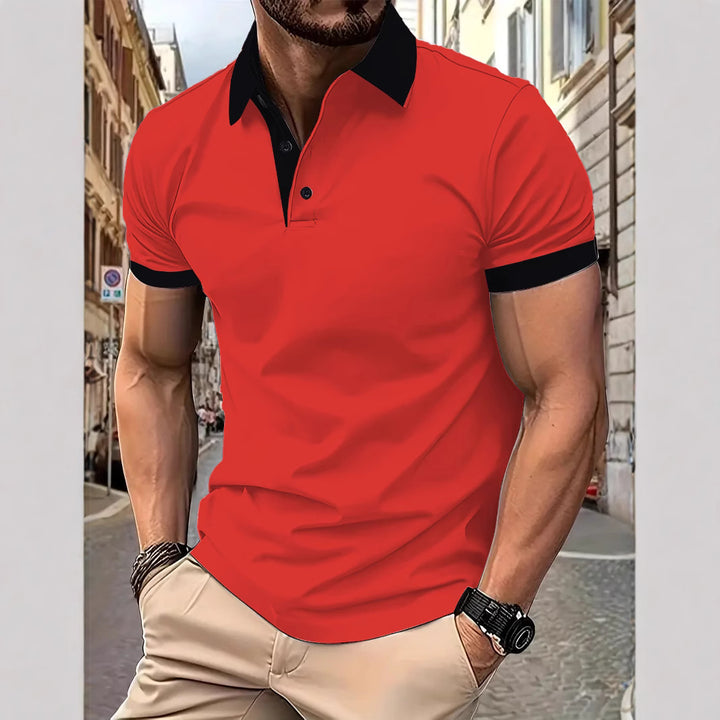 Herren Poloshirt mit modischem Kontrastdetail Echoarchiv