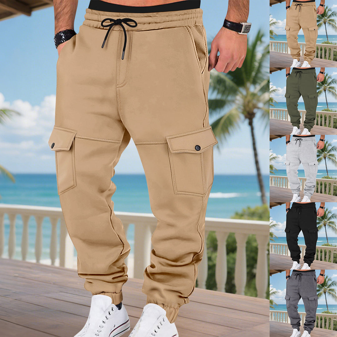 Herren Cargo-Jogginghose mit seitlichen Taschen und elastischem Bund Echoarchiv