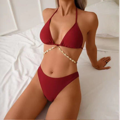 Damen Triangel-Bikini mit einzigartigem Bead-Detail Echo Archiv