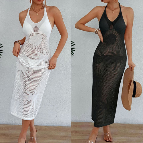 Damen modischer Strandüberwurf mit Netzstruktur Echo Archiv