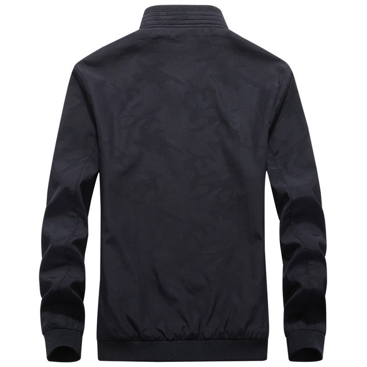 Herren Leichter Urbaner Windbreaker-Blouson mit Mesh-Innenfutter, Stick-Patches und Reißverschlusstaschen Echo Archiv