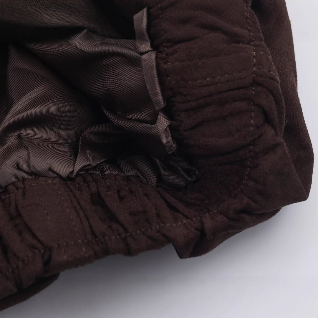 Damen Oversize Veloursjacke mit hohem Stehkragen und elastischem Saum Echo Archiv
