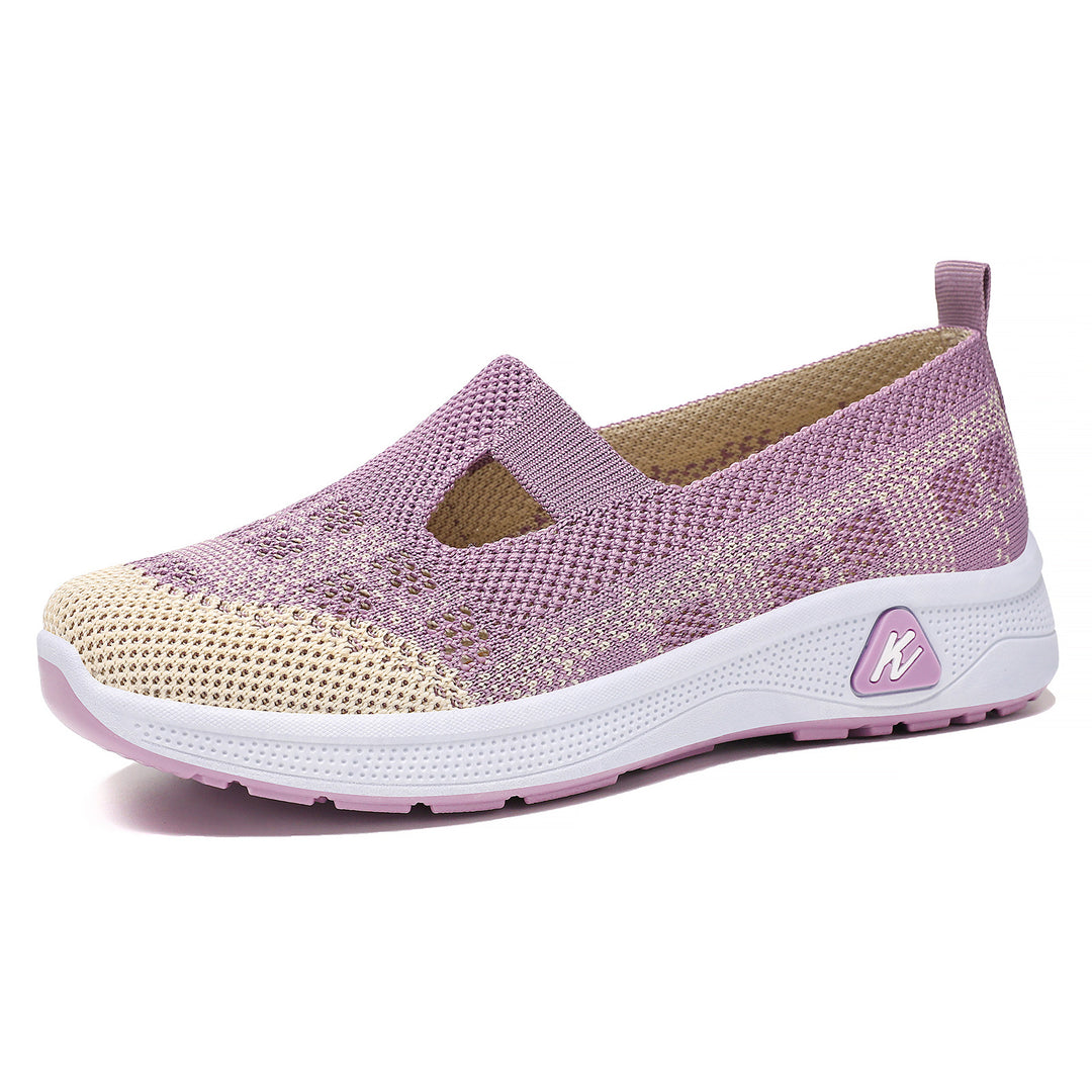 Damen nan leichter gestrickter Slip-On Mary-Jane-Sneaker mit Cut-Out, atmungsaktivem Strickoberteil und dämpfender Komfortsohle Echo Archiv