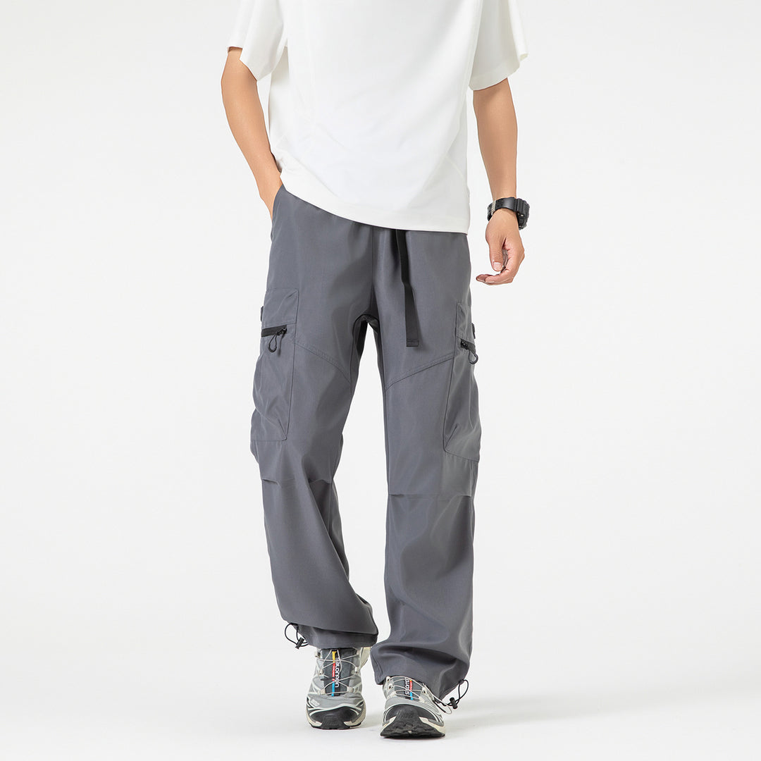 Herren Weite technische Cargo-Hose mit Multifachtaschen, Tunnelzug und verstellbaren Beinabschlüssen Echo Archiv