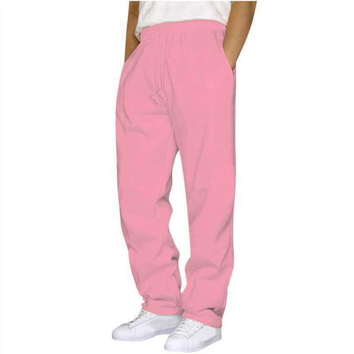 Damen ungekürzte Relax-Freizeithose mit hohem Komfortbund, innenliegendem Kordelzug und seitlichen Eingrifftaschen – Avélisse