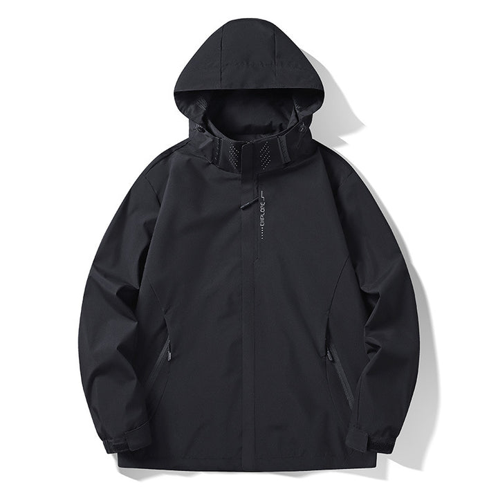 Herren Wasser- und winddichte technische Kapuzen-Outdoorjacke mit verschweißten Nähten und atmungsaktivem Futter Echo Archiv