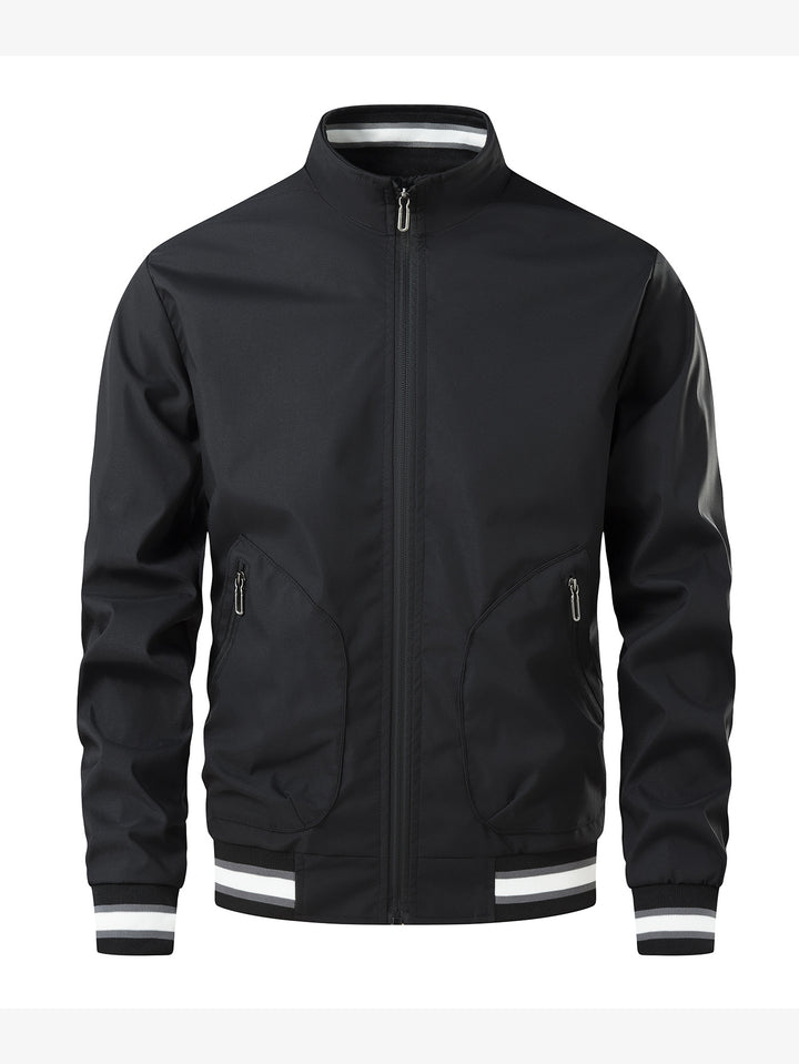 Herren Sportliche Leichte Übergangsjacke mit hohem Kragen Echo Archiv
