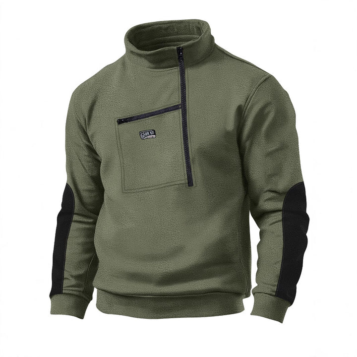 Herren kuscheliger Fleece-Pullover mit praktischem Reißverschluss Echoarchiv
