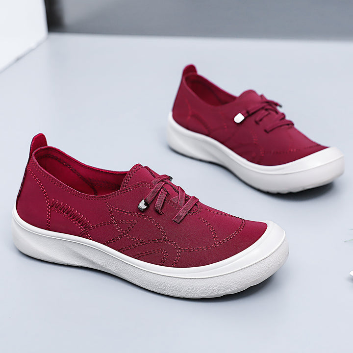 Damen nan elastischer Slip-On Komfortsneaker mit dekorativer Ziernaht, gepolstertem Fersenhalt und dämpfender Leichtprofilsohle Echo Archiv