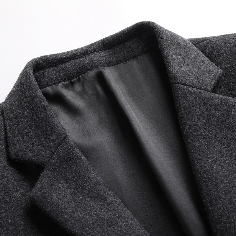 Herren Modernes Wollmix-Sakko im Slim-Fit mit Ein-Knopf und Pattentaschen Echoarchiv