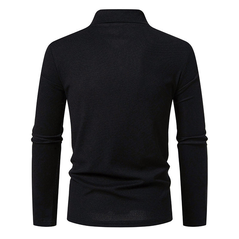 Herren Langarm Polohemd mit exklusivem Kragendesign Echoarchiv
