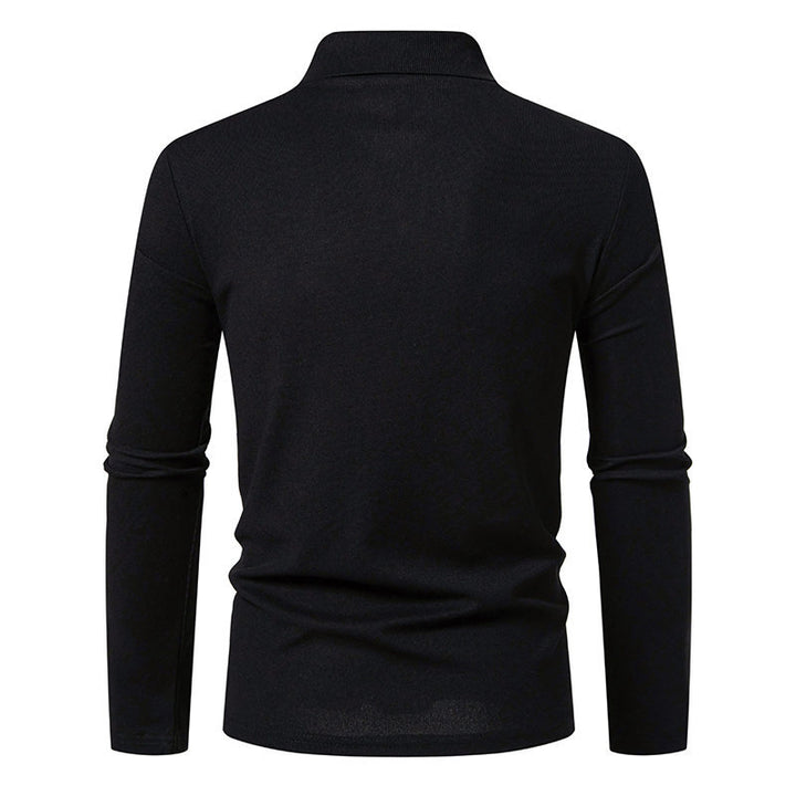Herren Langarm Polohemd mit exklusivem Kragendesign Echoarchiv