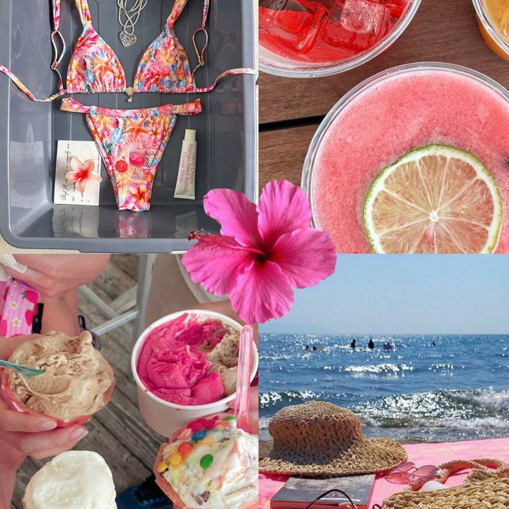 Damen Floral-Design Triangel-Bikini mit verstellbaren Trägern Echo Archiv