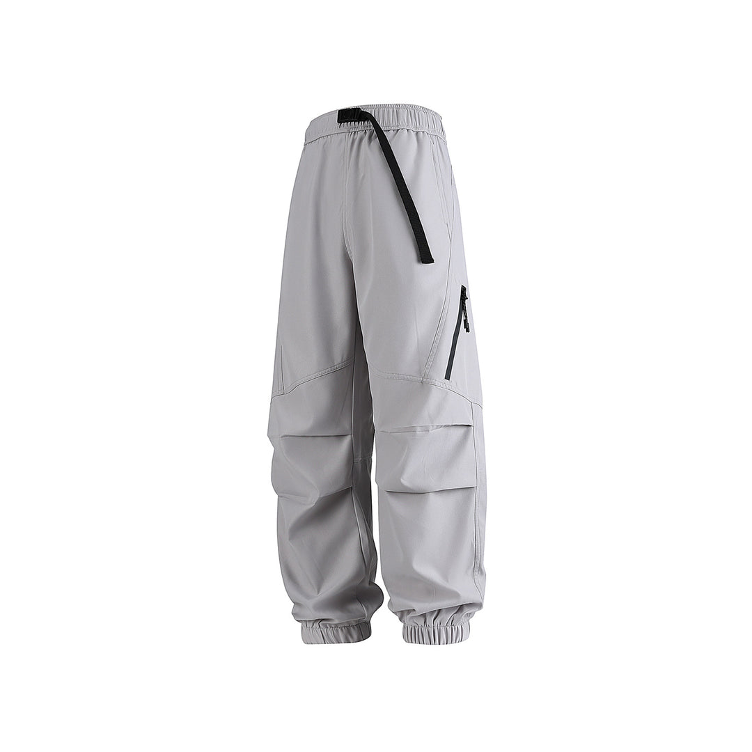Herren Weite technische Cargo-Joggerhose mit elastischem Tunnelzugbund, aufgesetzten Klappentaschen und Reißverschluss-Beintasche Echo Archiv
