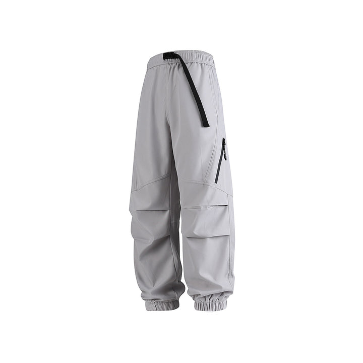 Herren Weite technische Cargo-Joggerhose mit elastischem Tunnelzugbund, aufgesetzten Klappentaschen und Reißverschluss-Beintasche Echo Archiv