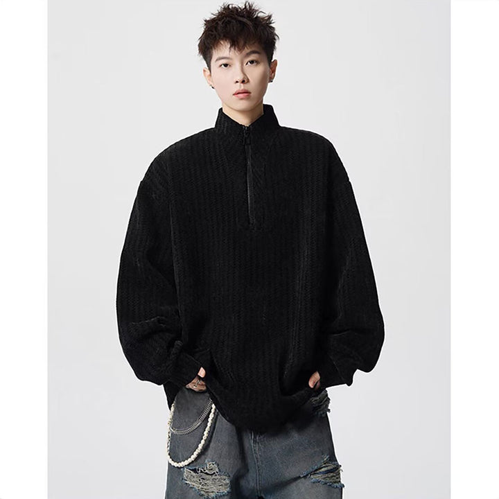 Damen Oversized Sweatshirt mit Stehkragen Echoarchiv