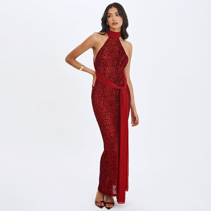 Damen Elegantes Maxikleid mit raffiniertem Schnitt und dezentem Glanz Echo Archiv