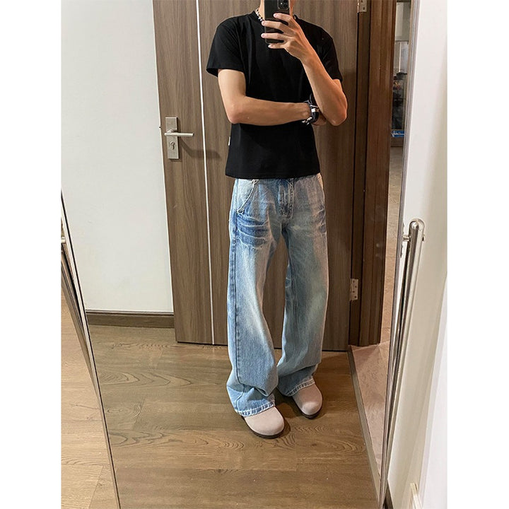 Herren Lässige Weitgeschnittene Denim-Jeans Echoarchiv