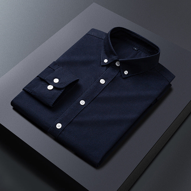 Herren Klassisches Baumwollhemd mit Button-Down-Kragen und praktischen Taschen Echoarchiv