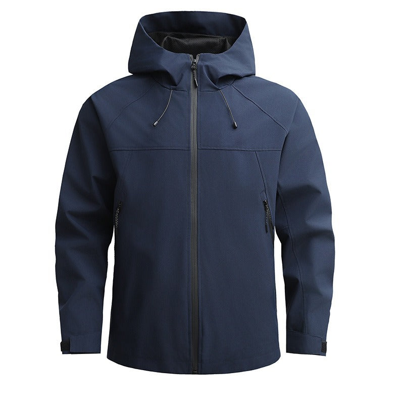 Herren Atmungsaktive Softshelljacke mit Zwei-Wege-Reißverschluss, verstellbarer Kapuze und wasserabweisender Oberfläche Echoarchiv