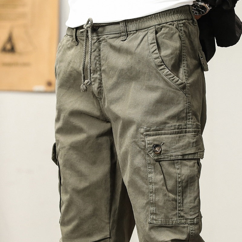 Herren Cargo-Joggerhose mit Kordelzug, Mehrfachtaschen & elastischen Bündchen Echoarchiv