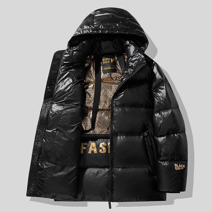 Unisex Glänzender Steppparka mit metallic‑Innenfutter und Tragegurten Echo Archiv