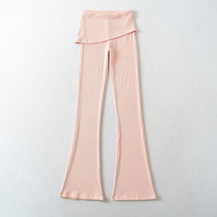 Damen Rippstrick Lounge-Set mit Kapuzenjacke und Wickelbund-Hose Echoarchiv