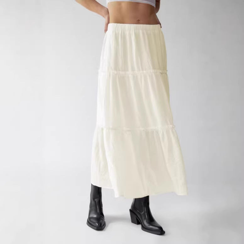 Damen Maxirock aus luftiger Baumwolle mit Rüschendetails Echo Archiv