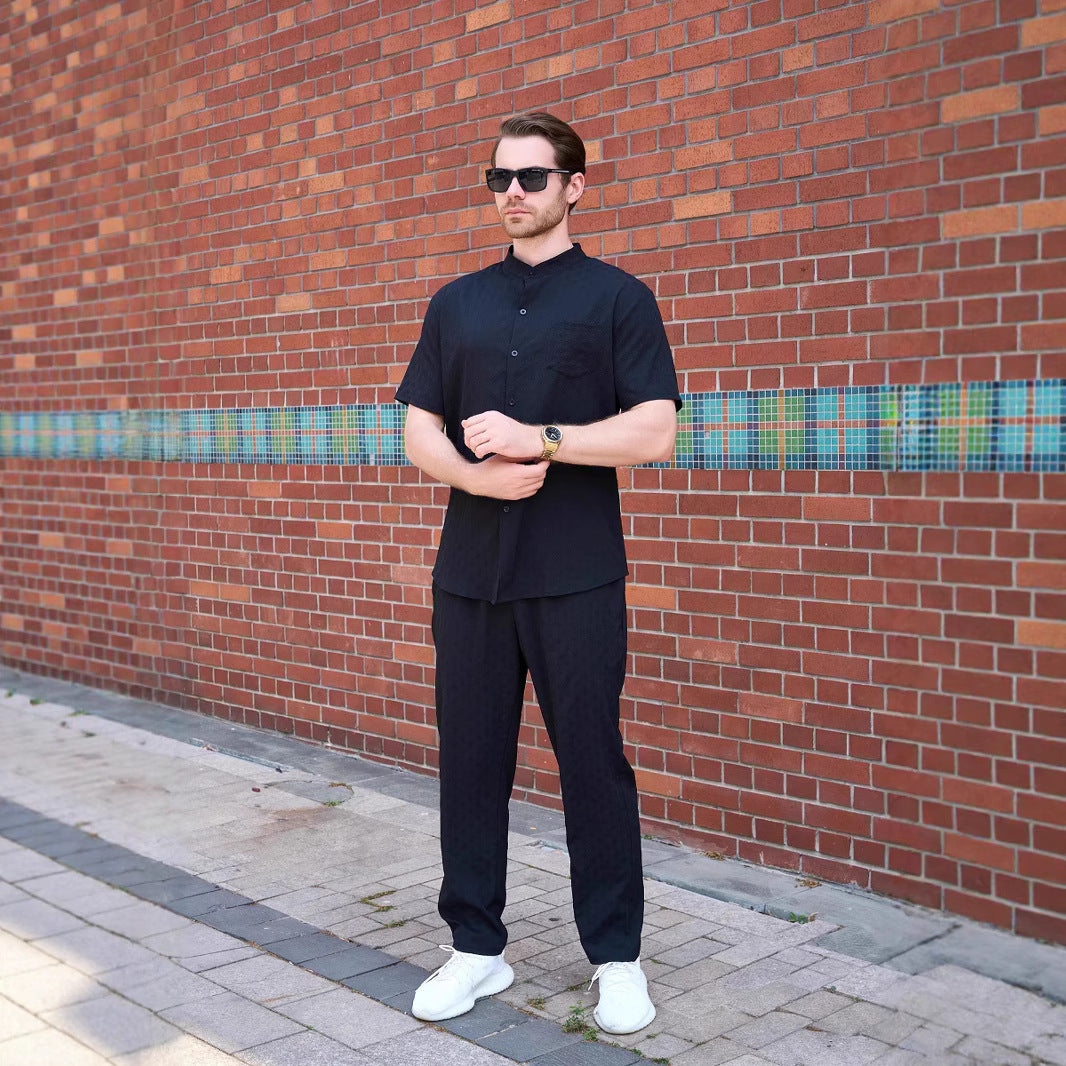 Herren Hochwertiges Freizeitanzug-Set mit lässigem Schnitt und stylischem Design Echoarchiv