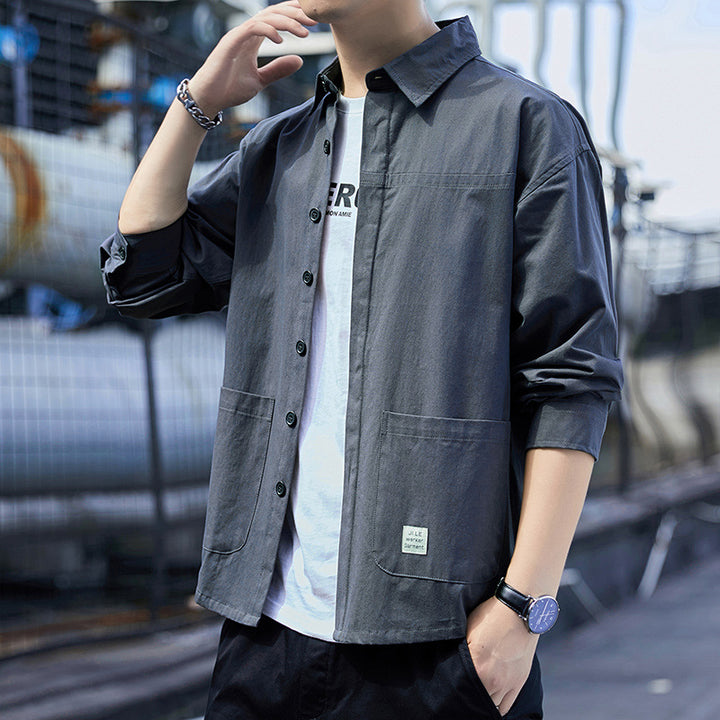 Herren stylisches Utility-Overshirt mit praktischen Taschen Echoarchiv