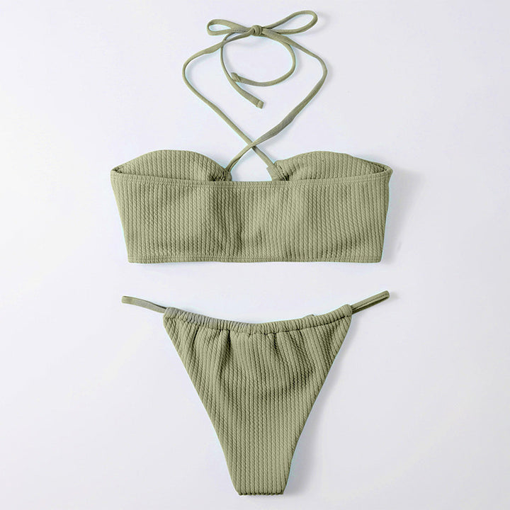 Damen Stylish gefütterter Bikini mit Cross-Back-Trägern Echo Archiv