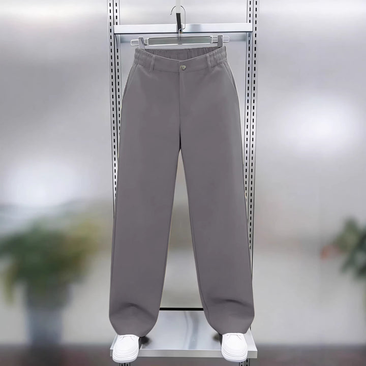 Herren Weite Twillhose mit hohem Bund, elastischem Rückenbund und geradem Bein Echo Archiv
