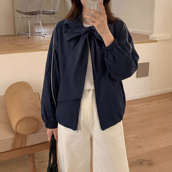 Damen Modische Jacke mit Schleife Echo Archiv