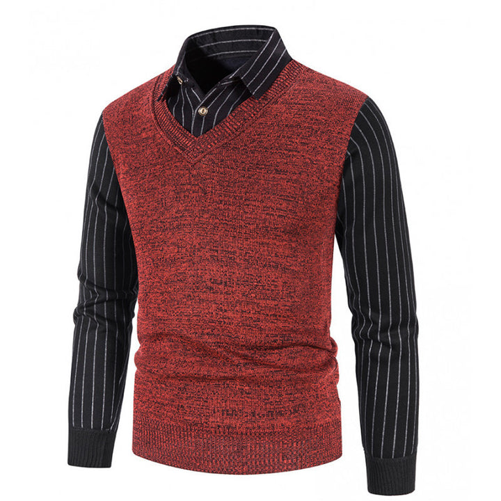 Herren eleganter V-Ausschnitt Pullover Echoarchiv