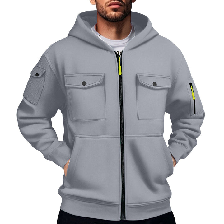 Herren vielseitige Utility-Hoodie mit praktischen Taschen Echoarchiv