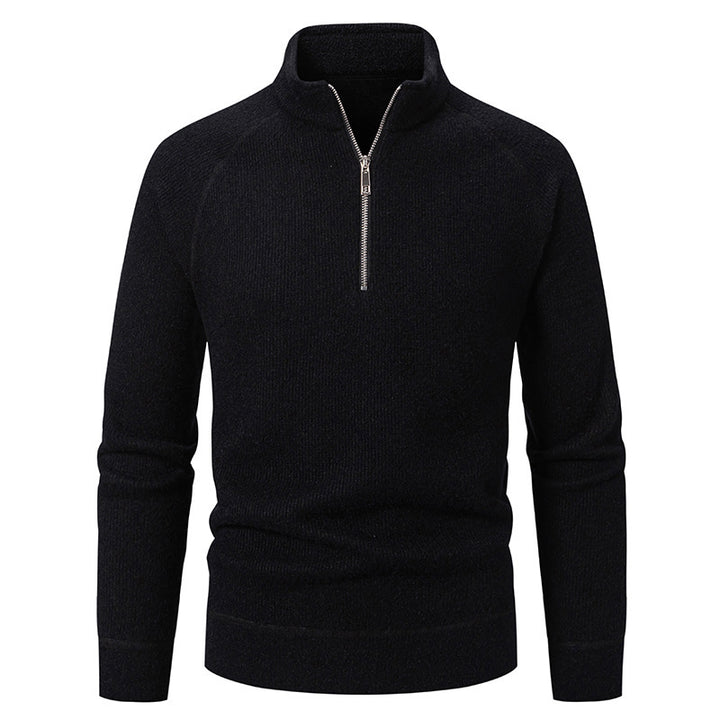 Herren Pulli mit modernem Reißverschluss und Raglanärmeln Echoarchiv