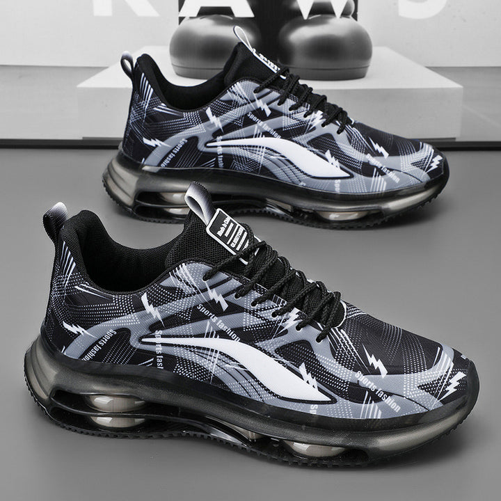 Unisex atmungsaktive Laufsneaker mit sichtbarer Luftkammersohle und reflektierendem Mesh-Obermaterial – Tavélo