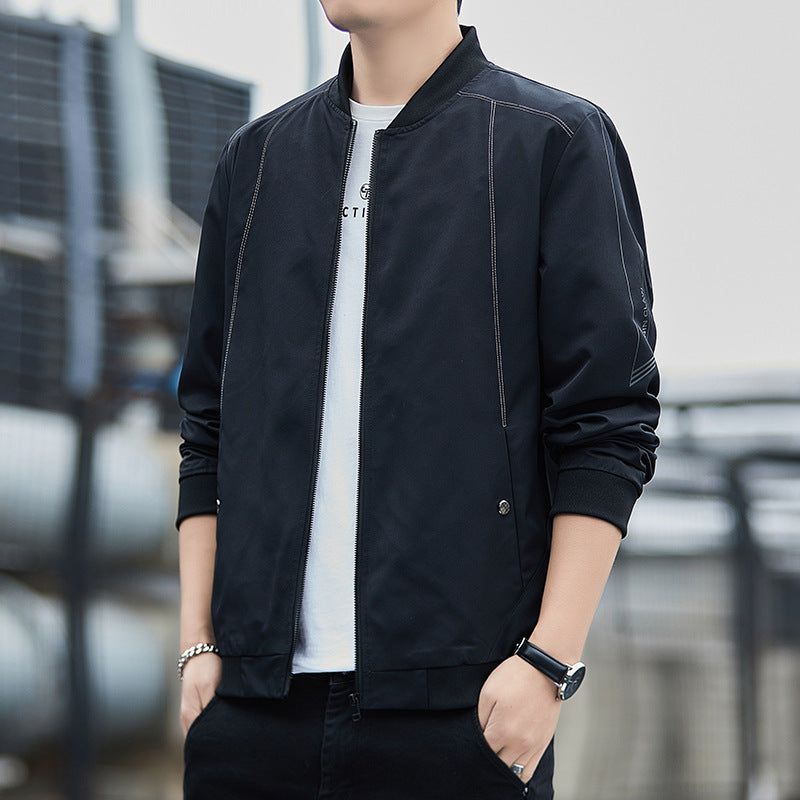 Herren Modische Bomberjacke mit elastischen Bündchen Echo Archiv