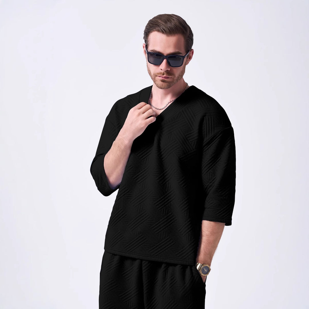 Herren Lässiges Oversized T-Shirt Echoarchiv