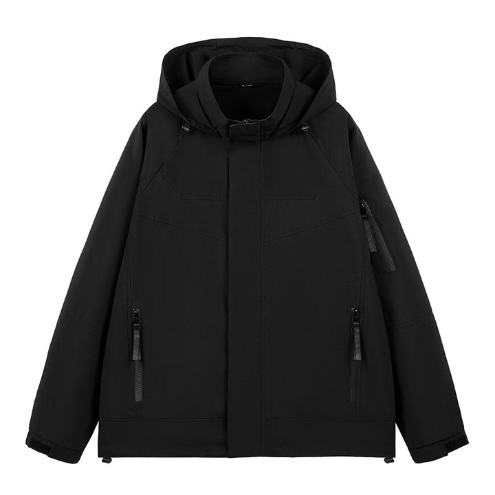 Herren Wasserabweisende technische Urban-Hoodiejacke mit ergonomischer Kapuze, verdecktem Reißverschluss und nahtverdeckten Utility‑Taschen Echo Archiv