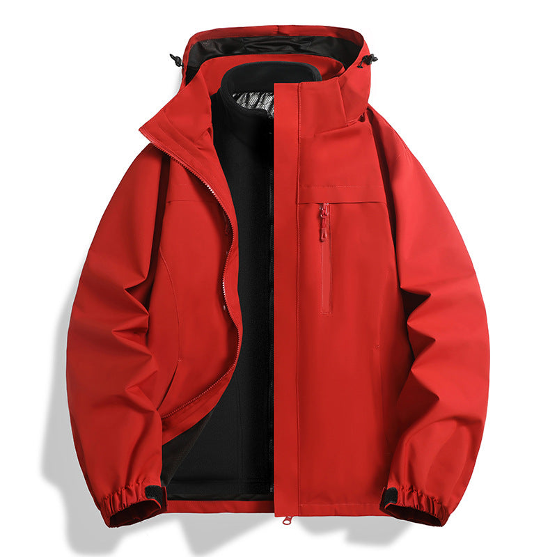 Herren Zwei-in-eins Softshell-Hybridjacke mit abnehmbarer Fleece-Innenjacke und wasserabweisender Membran Echo Archiv