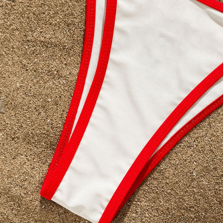 Damen Bikiniset mit bedrucktem Crop-Top Echo Archiv