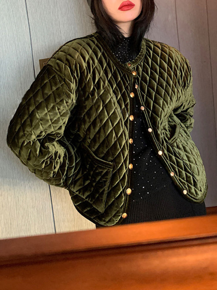 Damen Gemusterte Steppjacke Echoarchiv