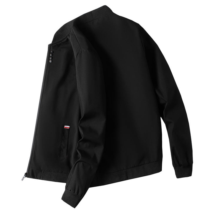 Herren modische Freizeitjacke mit hohem Kragen und seitlichem Reißverschluss Echoarchiv